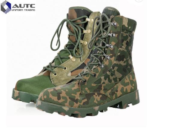 Botas resistentes da aplicação da lei, forma isolada bronzeado das botas de combate