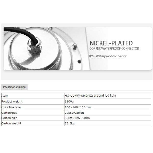 316L Stainless Steel 100V LED Underground Lights