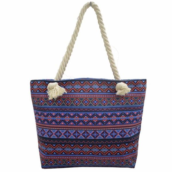 Bohemian Wind Custom Shoulder Bags , Cotton Handles Tote Bags