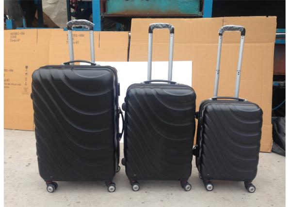 4 Wheel Carry On ABS Trolley Luggage , Lightweight 3 Pcs Luggage Travel Set Bag