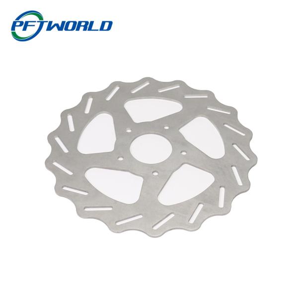 Aluminum parts sandblasting silver white rotary laser cutting