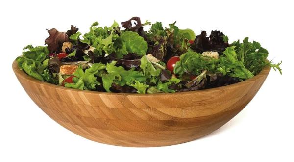 4 Piece Bamboo Salad Set  7 X 2.25 More Endurable Than Porcelain Products