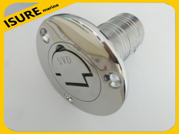 Boat Deck Fill / Filler Keyless Cap -1 1/2- Gas Marine Stainless Steel
