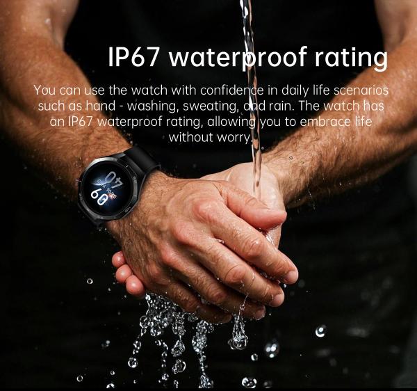 HW95 Smart Watch IP68 1.53inch Sport Watch for Men ECG PPG Fitness Tracker Heart Rate Wristband Round Smart Bracelet