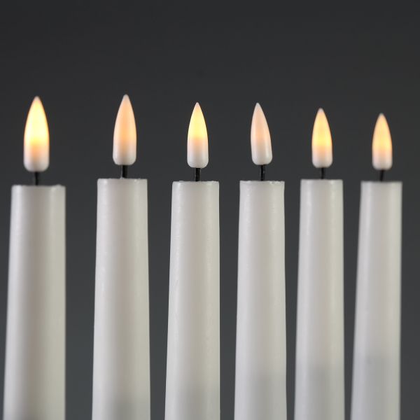 Wedding Decor 3D Flickering Candles Polished Battery Operated Electric Candles White