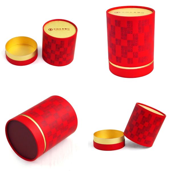 Cylinder Round Food Grade Cardboard Tube Packaging for Teas Customized Design Printing logo Biodegradable