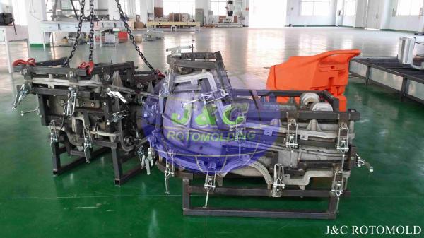CNC Processed Aluminum Rotational Molds For Plastic Scrubber LLDPE Shell