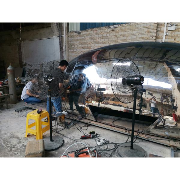 Large Stainless Steel Sculpture Mirror Brushed Surface Mirror Polished Stainless Steel