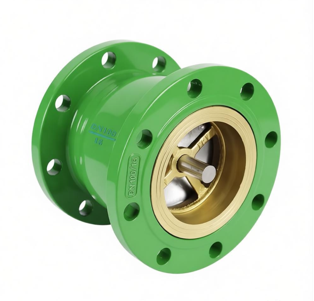 Rubber Flap Check Valve H44x-16q Anti Backflow Reverse Water Valve  Flange One-way Check Valves Suitable for Water Steam and Oil