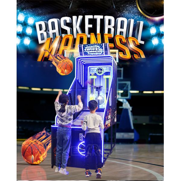 LED Epic Online Basketball Electric Arcade Machine 2 Player