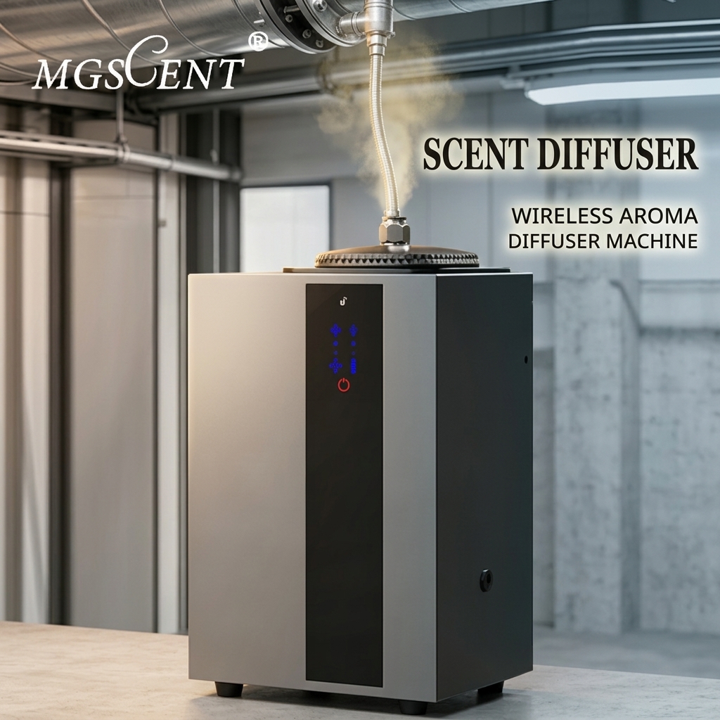 800ml Oil Capacity HVAC Scent Diffuser with Two Fluid Atomization and Iron Casing Bluetooth Scent Machine