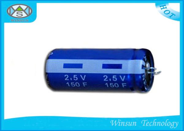 Radial Super Farad Capacitor Low ESR Screw Type 2.5V 20F / 25F Cylindrical Shape