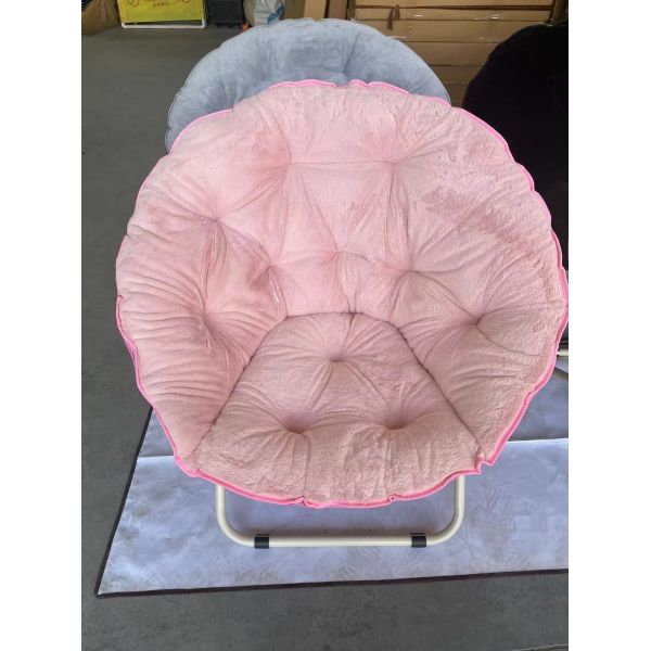Folded Round Thickened Folding Recliner Living Room Moon Chair Modern Design Style