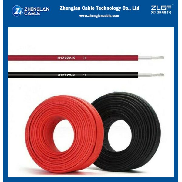 TUV En50618 H1z2z2 K 1.5kv Dc Lsoh Xlpe Solar Cable 10mm2 For Pv Panel