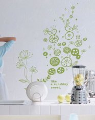 Contemporary Designer Wall Flower Stickers G166 / Wall Sticker Art