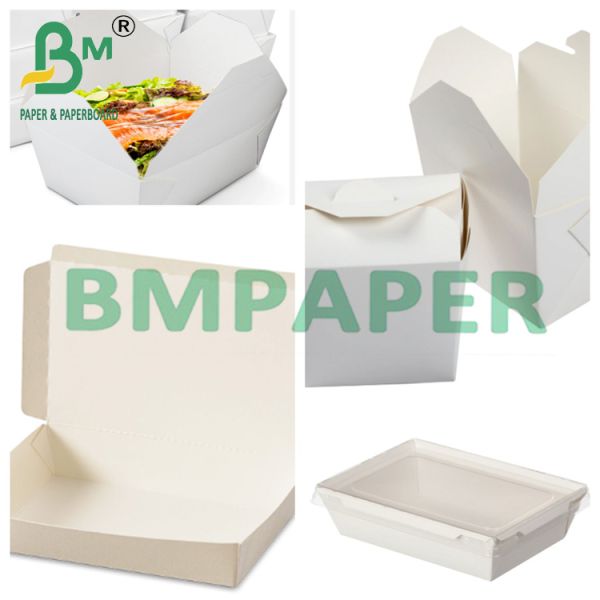 350gsm Eco Friendly Microwave Safe Food Box Paper For Restaurant Takeaway