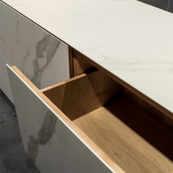 High End Stone ODM Matte Finish Kitchen Cabinets Industrial Hotel Home