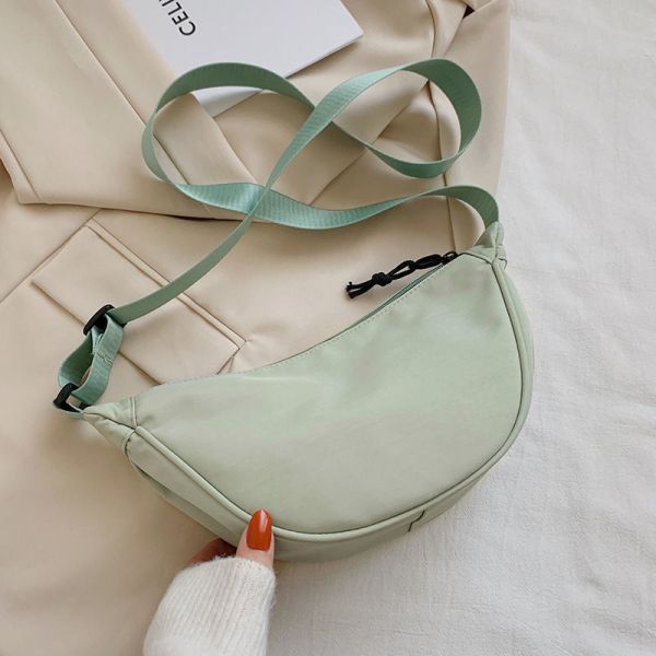 NYLON CROSSBODY BAG CROSSBODY BAG FEMALE 2024 NEW DUMPLING LIGHTWEIGHT UNDERARM BAG ALL SHOULDER CANVAS BAG