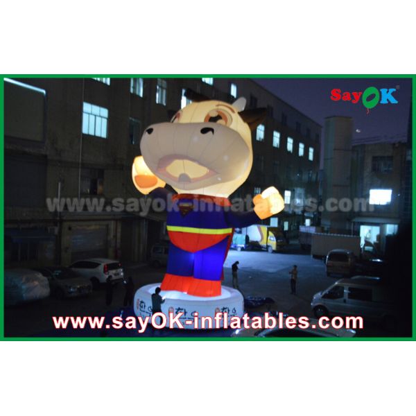 Blow Up Cartoon Characters 210 D Oxford Cloth Big Inflatable Costume For Advertising 2 - 8m Height