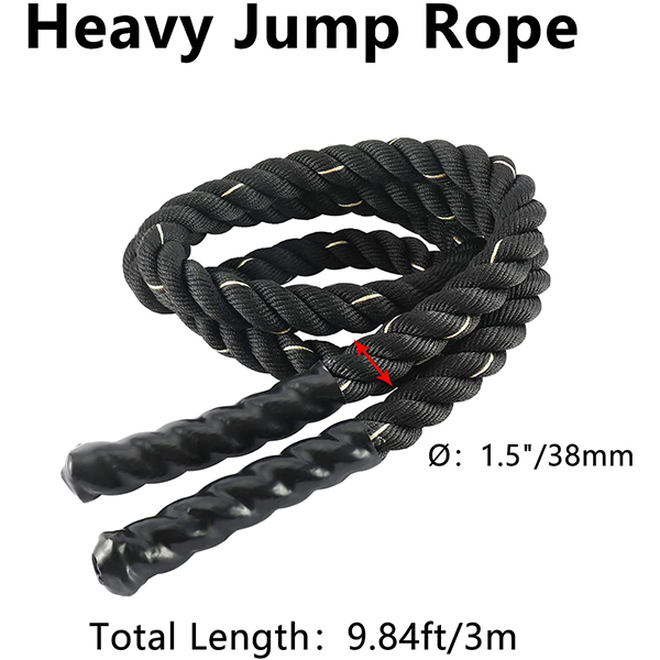 Waterproof Grip Ends Battle Training Rope Gym Heavy Jump Ropes