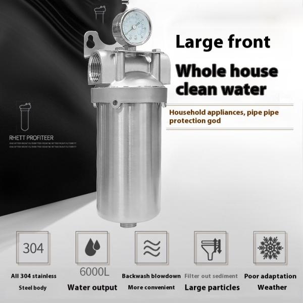Home Stainless Steel Sediment Water Filter 6000L for Cold And Hot Water