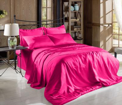 Luxurious Satin Fitted Sheet Queen Hypoallergenic Queen Bed Satin Sheets Set Machine Washable Bedding Collection