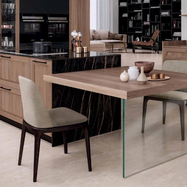 Whole Miniature Solid Wood Brown Color Kitchen Cabinets Set For Villa