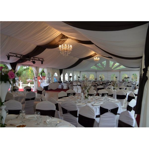 Elegant High Peak Frame Tent Aluminum Structure Material Clear Span Design