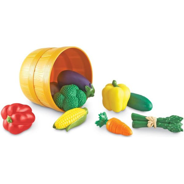 Unisex Children's Day Five Color Bucket Vegetable Soft Gum Fruit Set Kitchen Food Puzzle Toy Gift