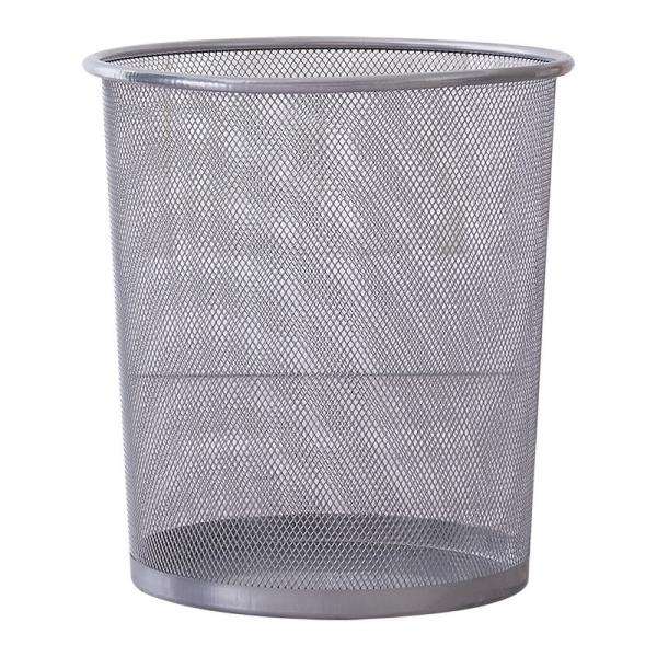 Large Home Office Kitchen Bathroom Waste Bin Barbed Wire Uncovered Paper Basket Metal Iron Trash Can