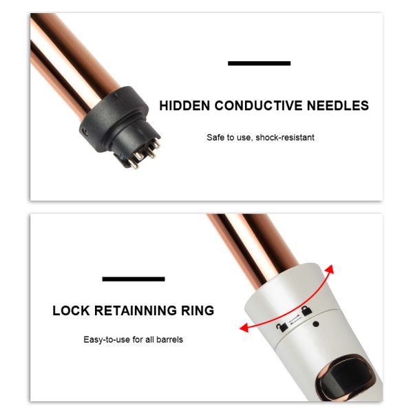 LED Display Interchangeable Ceramic Curler Set Iron 5 In 1  110-240V