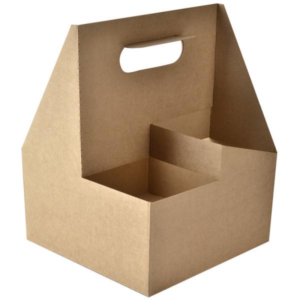 Caixas rígidas Dekun Kraft reciclável Flores frescas Caixa de papel de café Caixa de presente com alça