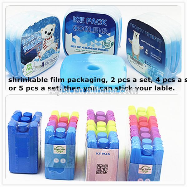 Пузыри со льдом обеда оптового охладителя материалов ХДПЭ изоляции жары тонкие для коробки для завтрака