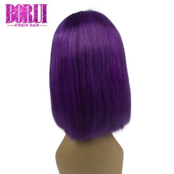 As perucas coloridas curtos de Bob iluminam-se - a cutícula completa roxa não alinhou nenhum descorante tingido Tangling