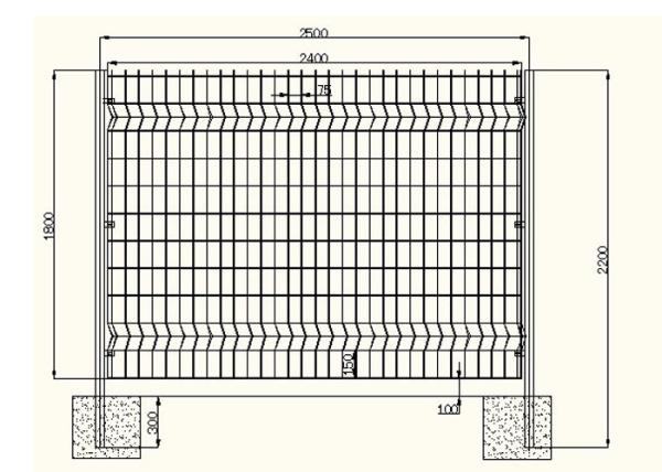 Acid Resisting Square Welded Wire Mesh , Welded Wire Fence Panels Simple Structure
