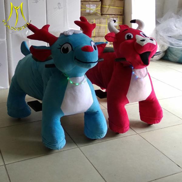 Hansel   Guangzhou manufacturer cheap ride on animal toy plush animal fair ride
