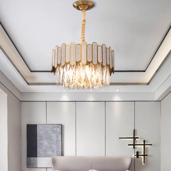 JYLINGTING Modern LED Crystal Chandelier Pendant Lamp Luxury Rectangle Lighting for Home for Bedroom & Living Room Modern Pendant Light