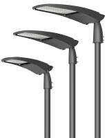 Caixa de alumínio ADC12 Led Street Light Housing IP66 IK09 sem ferramenta cor e logotipo personalizados disponíveis