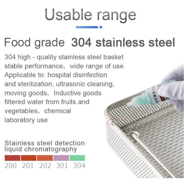 Корзина 300x197x70mm хранения ячеистой сети нержавеющей стали кухни 304