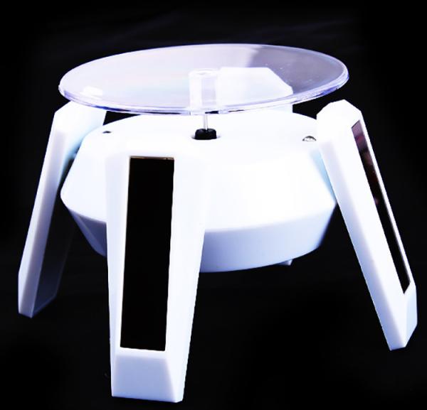 ABS Acrylic Solar Display Stand 360 Degree Rotation Battery Or Solar Power Function
