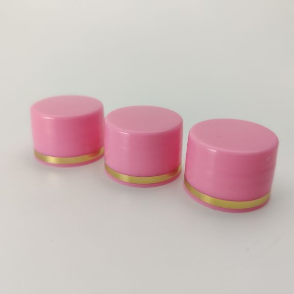 Hot Stamping 20mm Bottle Cap , Screw Lock Plastic Bottle Tops