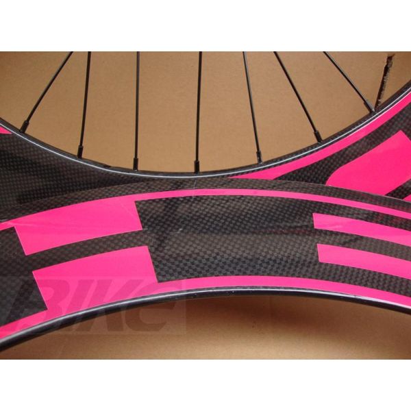 New700c China cheap 70mm front tri-spokes&88rear carbon clincher wheelsets for track bike