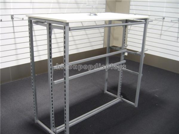 Garment Retail Store Fixtures 4 - Way Metal Hanging Outerwear Clothing Display Rack