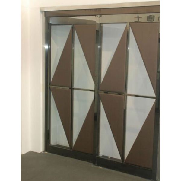 Frameless Automatic Sliding Doors Commercial Magnetic Lock Light Duty