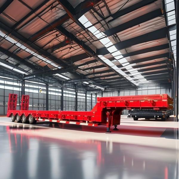 CIMC Latest Design Low Panel Flatbed Trailer with Air Suspension 12950x3000x1650mm