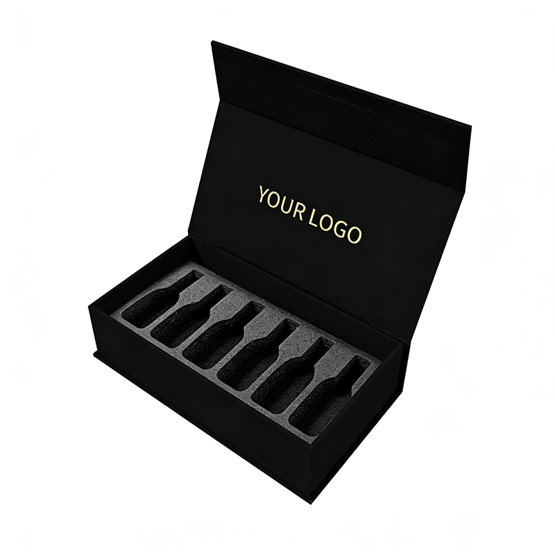 Custom Elegant Paper Boxes Magnetic Lid Gift Box With Handle for Wine Bottle Perfume Set VIP Card