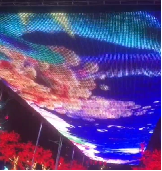P15 High Brightness 3D Drone Screen IP68 Outdoor Waterproof DC12V Led Mesh Flying Screen for Festivals Event Shows Brand Promotion Advertising