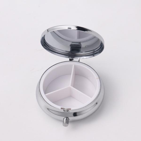 Boîte ronde de pilules de sublimation avec insert en aluminium pour l'impression par sublimation