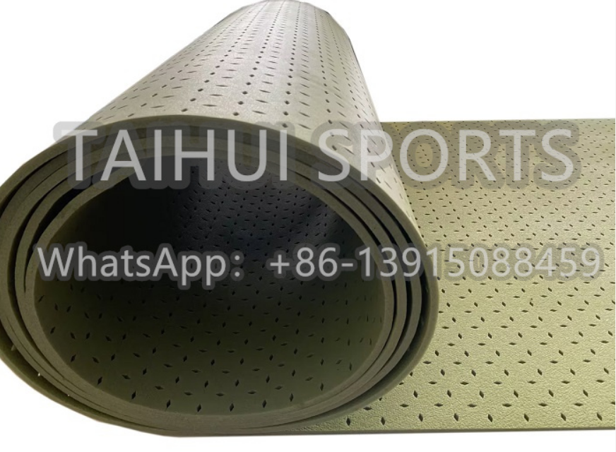 8-15mm Pad de choque de polietileno Subposición de césped artificial Campo de fútbol FIFA