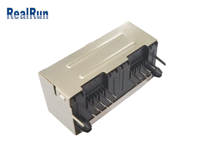 RJ45 металл модульного Джек держателя PCB права 8P8C защищал модульный Джек